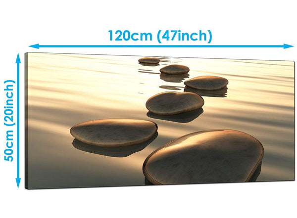 Modern Brown Wide Abstract Canvas