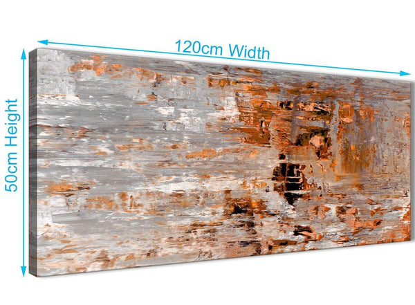 Cheap Burnt Orange Grey Painting Living Room Canvas Wall Art Accessories - Abstract 1415 - 120cm Print