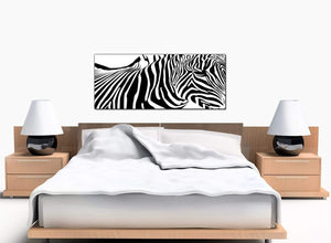Zebra Bedroom Black and White Canvas Prints