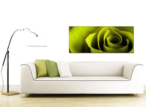 Lime Green Rose Petal Flower Floral Modern Canvas Art