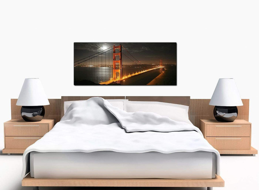 San Francisco Bridge Modern Black and White Canvas Picture