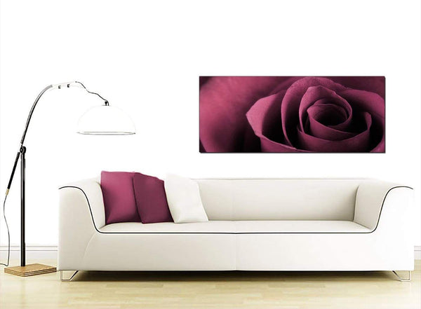 Plum Coloured Rose Petal Flower Floral Modern Canvas Art