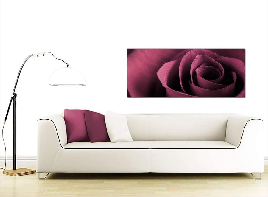 Plum Coloured Rose Petal Flower Floral Modern Canvas Art