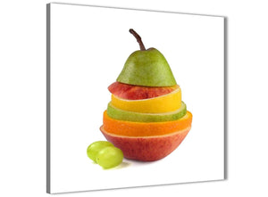 Cheap Canvas Prints Sliced Fruit - Pear Shape Food Stack - Kitchen - 1s482s - 49cm Square Wall Art
