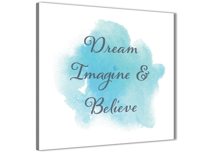 Cheap Canvas Prints Dream Imagine and Believe - Word Art - 1s507s - 49cm Square Wall Art - 1s507s