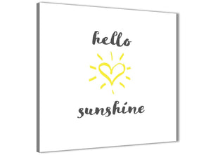 Cheap Canvas Prints Hello Sunshine - Word Art - 1s509s - 49cm Square Wall Art