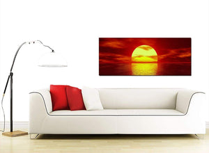 Red Modern Large Canvas of Sunset