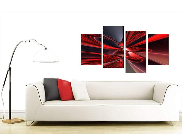 Abstract Extra-Large Red Canvas Wall Art