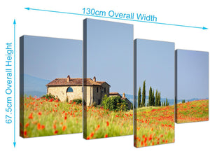 cheap floral tuscan hills canvas prints uk green 4233