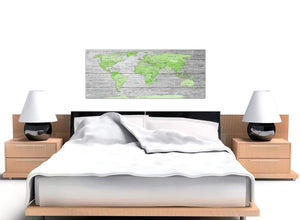 Cheap Green Grey Large Lime Green Grey World Map Atlas Canvas Wall Art Print Maps Canvas Modern 120cm Wide 1301 For Your Boys Bedroom