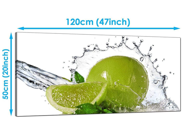 Cheap Green Large Kitchen Canvas of Limes