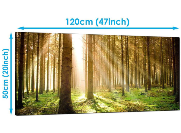 Bedroom Green Wide Canvas of Trees