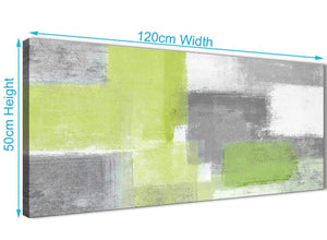 Cheap Lime Green Grey Abstract - Living Room Canvas Wall Art Accessories - Abstract 1369 - 120cm Print