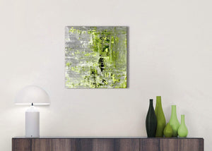 Cheap Lime Green Grey Abstract Painting Wall Art Print Canvas Modern 49cm Square 1S360S For Your Bedroom