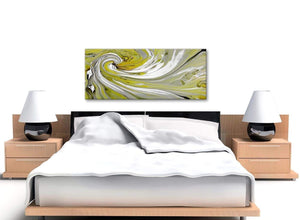 Cheap Lime Green Swirls Modern Abstract Canvas Wall Art Modern 120cm Wide 1351 For Your Kitchen
