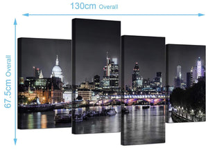 Cheap London Skyline Canvas Prints UK 130cm x 68cm 4211