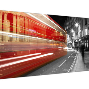 Contemporary Canvas Pictures Monochrome and Red Panoramic 1127