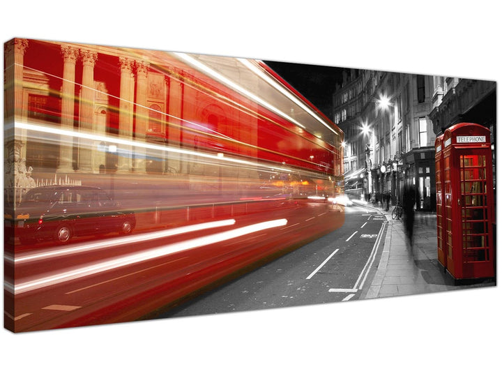 Contemporary Canvas Pictures Monochrome and Red Panoramic 1127 - 4127