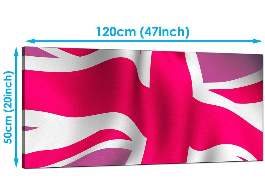 Bedroom Pink Extra Large Canvas of Union Flag