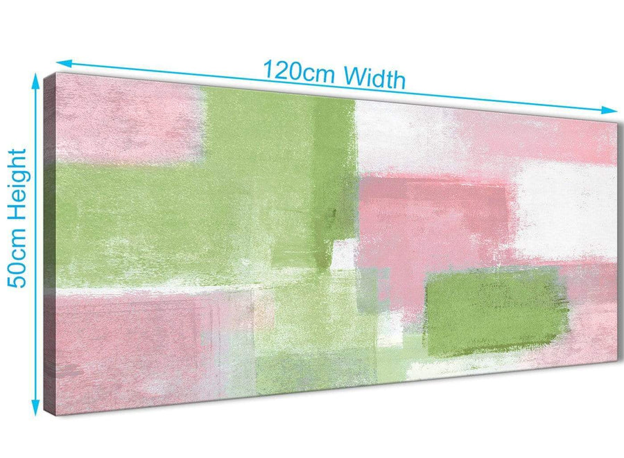 Cheap Pink Lime Green Green Living Room Canvas Wall Art Accessories - Abstract 1374 - 120cm Print