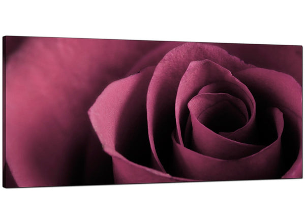 Plum Bedroom Panoramic Canvas of Flower
