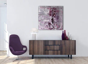 Cheap Plum Grey Abstract Painting Wall Art Print Canvas Modern 79cm Square 1S359L For Your Bedroom