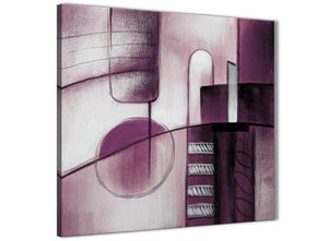 Cheap Plum Grey Painting Kitchen Canvas Pictures Accessories - Abstract 1s420s - 49cm Square Print