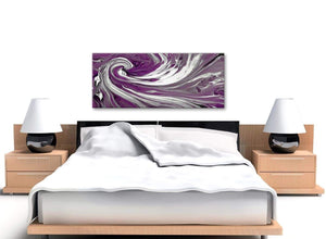 Cheap Plum Purple White Swirls Modern Abstract Canvas Wall Art Modern 120cm Wide 1353 For Your Living Room