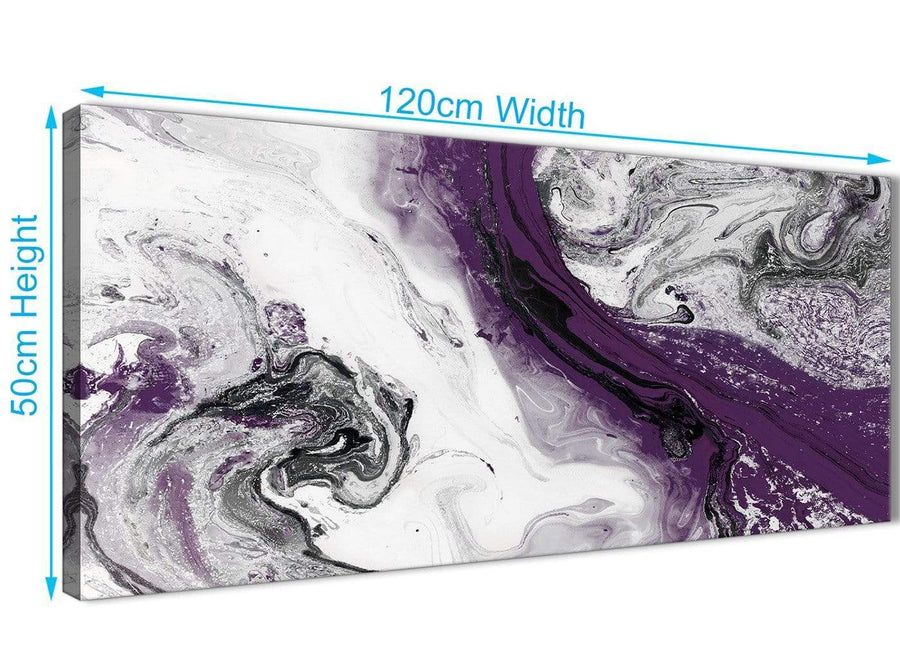 Cheap Purple and Grey Swirl Bedroom Canvas Pictures Accessories - Abstract 1466 - 120cm Print