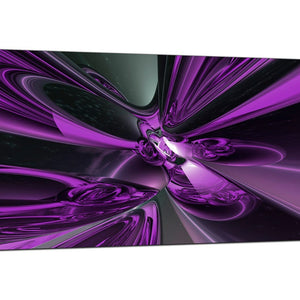 Purple Bedroom Wide Abstract Canvas