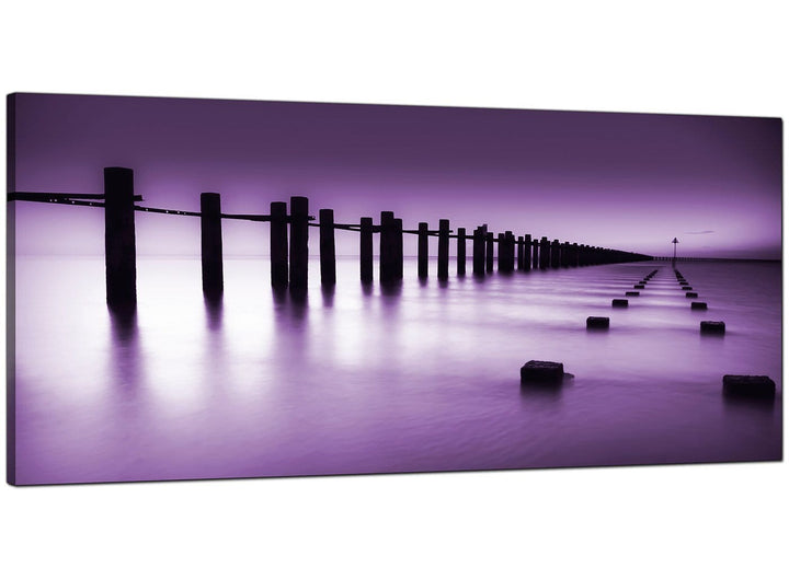 Purple Living Room Wide Canvas of Landscape - 4086