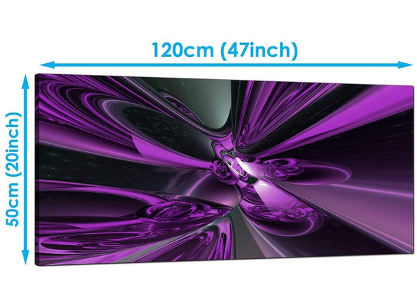 Bedroom Purple Wide Abstract Canvas