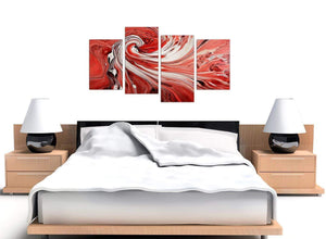 cheap red abstract swirl canvas art 4265