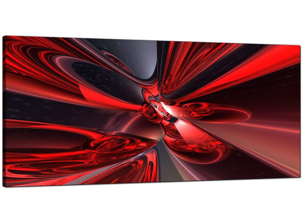 Red Bedroom Wide Abstract Canvas