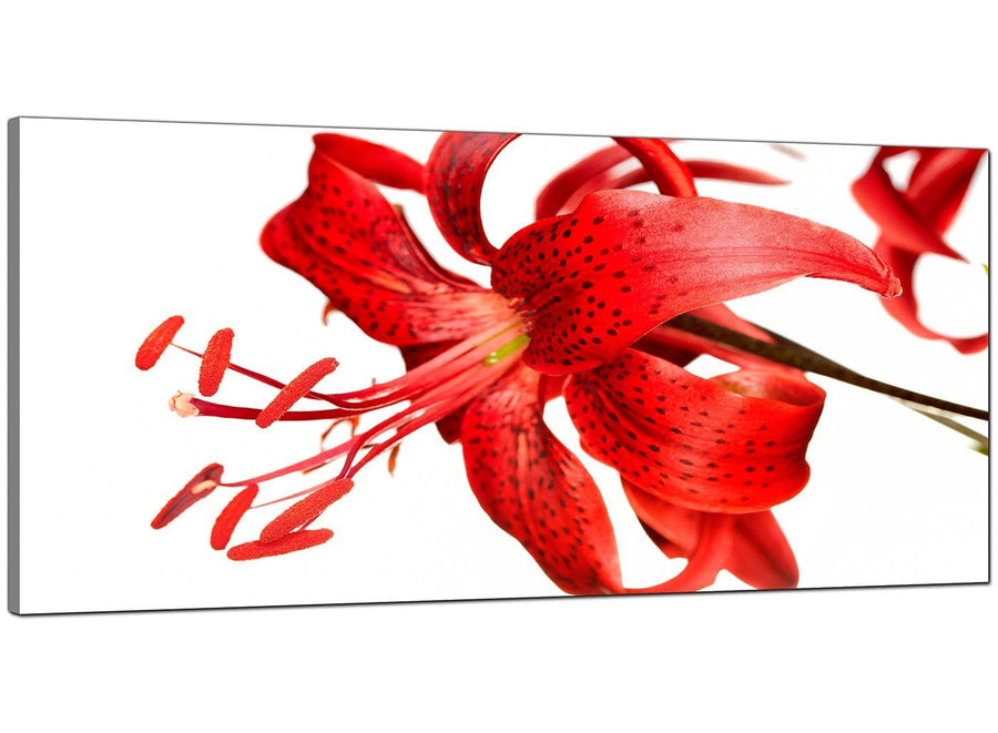 Red Living Room Extra Large Canvas of Tiger Lilly