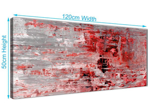 Cheap Red Grey Painting Living Room Canvas Wall Art Accessories - Abstract 1414 - 120cm Print