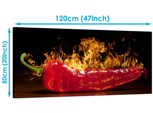 Kitchen Red Extra Large Canvas of Chilli