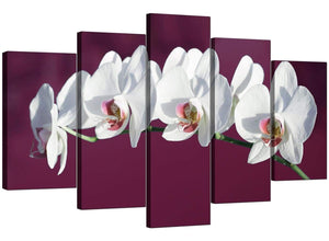 5 Panel Set of Modern Plum Canvas Picture