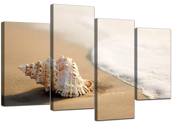 Set Of Four Cheap Beige Canvas Wall Art