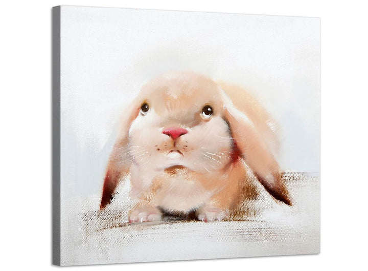 Large Childrens Bedroom Nursery Kids - Rabbit Modern Canvas Art - 48cm - 1s247m - 1s247m