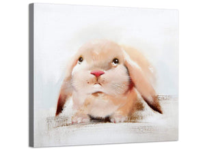 Large Childrens Bedroom Nursery Kids - Rabbit Modern Canvas Art - 48cm - 1s247m