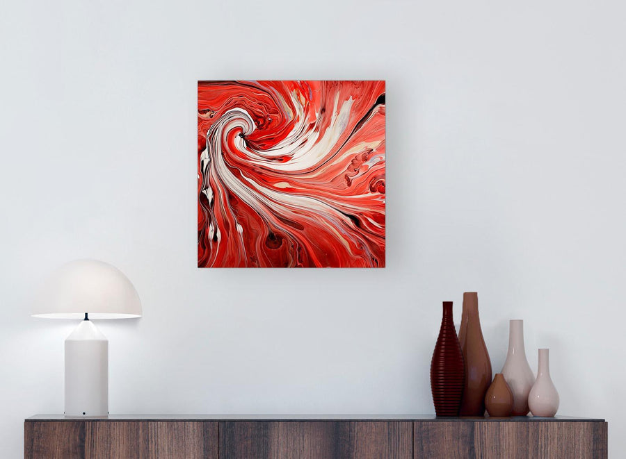 cheap square red abstract swirl canvas pictures 1s265s