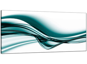 Teal Bedroom Large Abstract Canvas