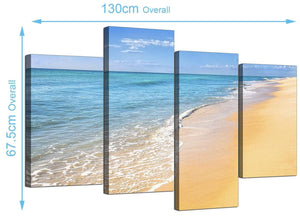 Cheap Tropical Beach Canvas Prints UK 130cm x 68cm 4199