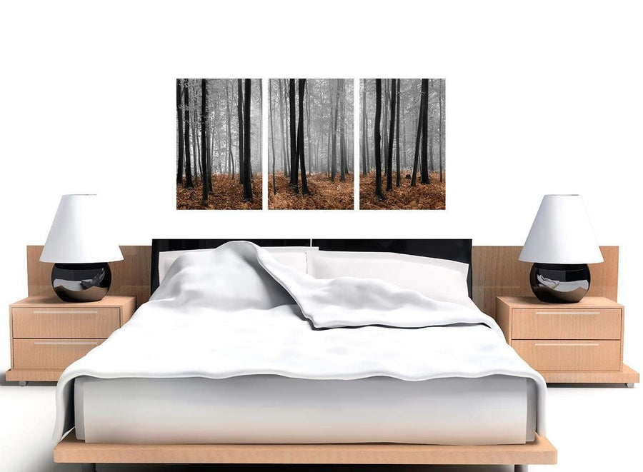 cheap wide black and white forest woodland trees canvas art 3238