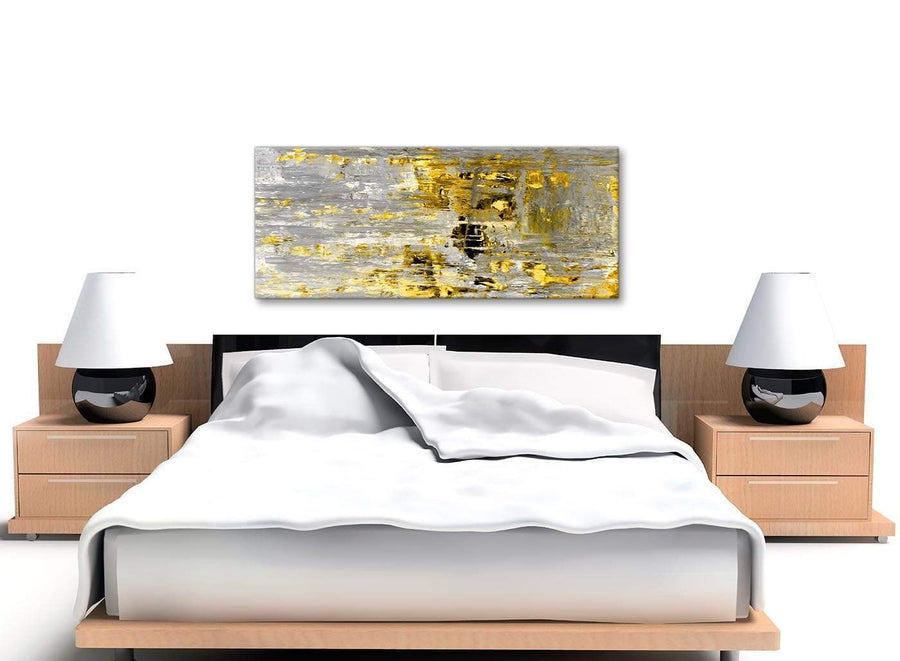 Cheap Yellow Abstract Painting Wall Art Print Canvas Modern 120cm Wide 1357 For Your Living Room