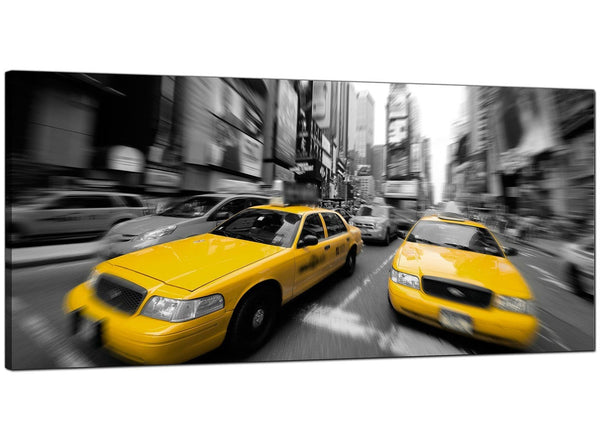 Yellow Modern Extra Large Canvas of New York