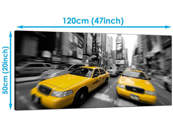 Modern Yellow Extra Large Canvas of New York