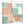 Contemporary Peach Mint Green Hallway Canvas Wall Art Decor - Abstract 1s375m - 64cm Square Print
