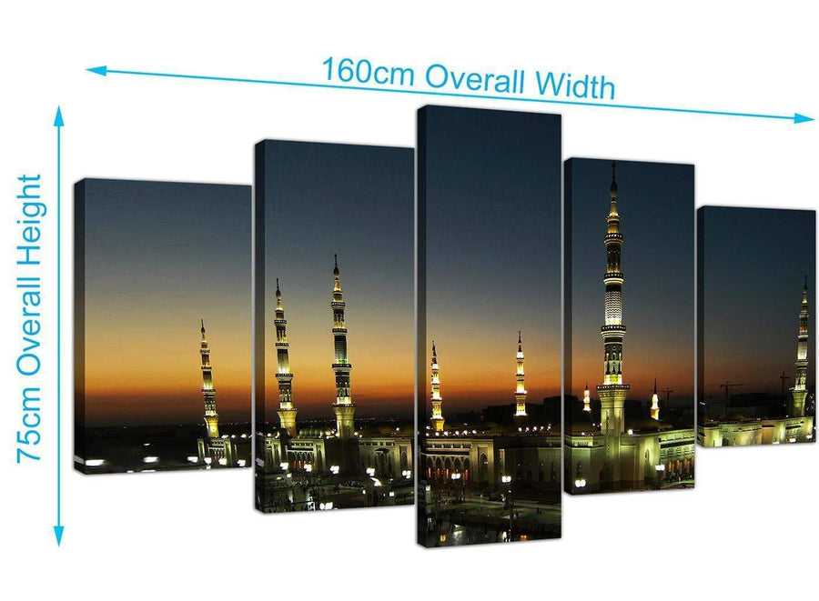 extra large al masjid an nabawi canvas prints black and white 5230